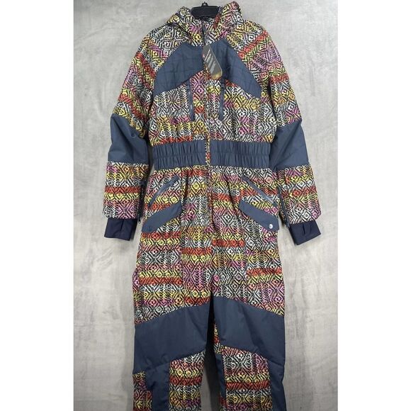 Free People Movement All Prepped Jacquard Ski Suit Size Xlarge Hooded - Picture 4 of 16